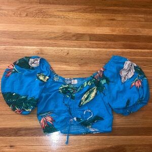 ♻️SO Blue Floral Women's Blouse